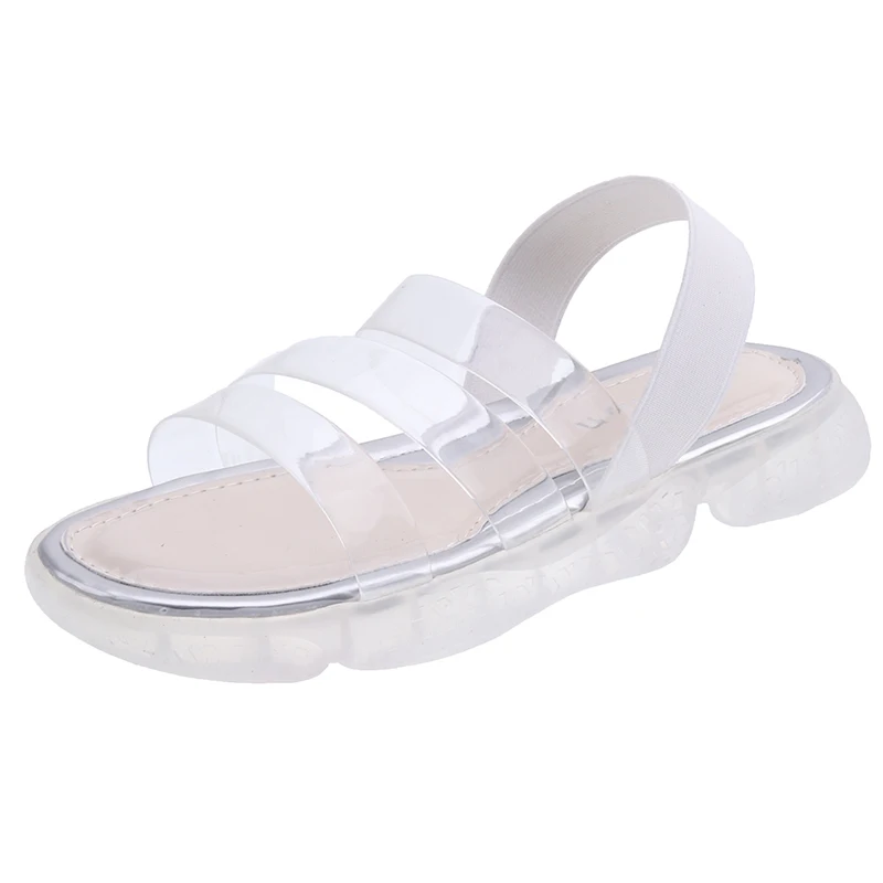 2019 New Transparent Women Sandals Elastic Band Platform Belt Flat Sandals for Women Summer Beach Sandals Female Sandalias Mujer
2019 New Transparent Women Sandals Elastic Band Platform Belt Flat Sandals for Women Summer Beach Sandals Female Sandalias Mujer