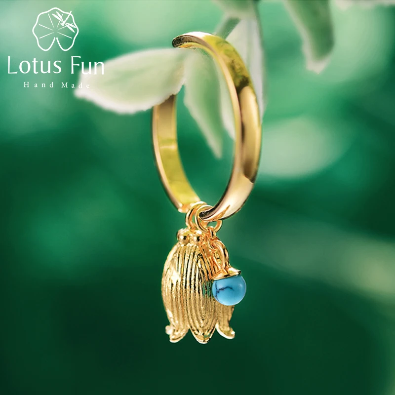 Lotus Fun Real 925 Sterling Silver Natural Turquoise Handmade Designer Fine Jewelry Redbud Flower Rings for Women Bijoux
Lotus Fun Real 925 Sterling Silver Natural Turquoise Handmade Designer Fine Jewelry Redbud Flower Rings for Women Bijoux