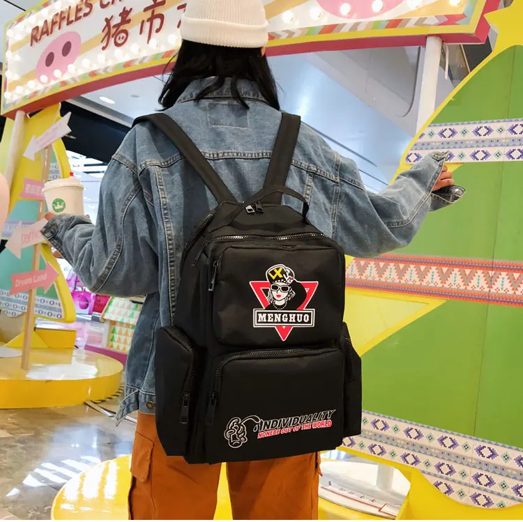 Menghuo Fashion Backpack School Bags for Teenage Girls Cute Travel Shoulder Backpack Bags Oxford Print Rucksack Laptop Backpack_01