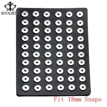 

High Quality 1pcs Black Snap Stands Display Set PU leather Size 60pcs Snaps Sealed Rim Fit 12/18mm Snap Buttons Snap Jewelry