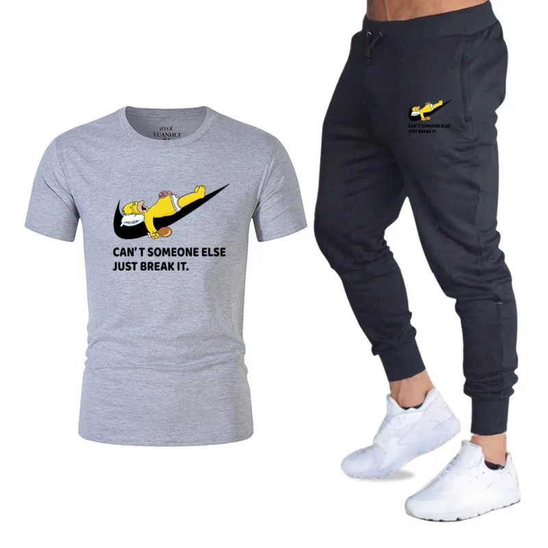New High quality men T-shirt suit 2 piece casual short sleeve o-neck fashion brand printed cotton t shirt and Jogging pants men
New High quality men T-shirt suit 2 piece casual short sleeve o-neck fashion brand printed cotton t shirt and Jogging pants men