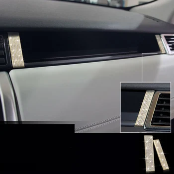 2pcs Silver / Gold Diamond Style Car accessories Interior Center Control Strip Cover trim For Land Rover Discovery Sport 15-2018 
2pcs Silver / Gold Diamond Style Car accessories Interior Center Control Strip Cover trim For Land Rover Discovery Sport 15-2018