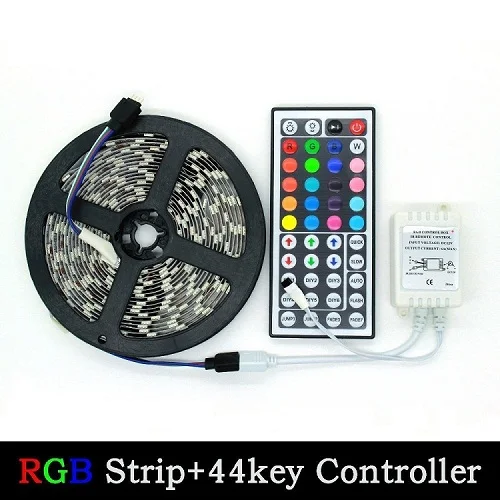 5 м 2835 SMD Светодиодная лента 300 светодиодов RGB и одноцветная лента/44-клавишный