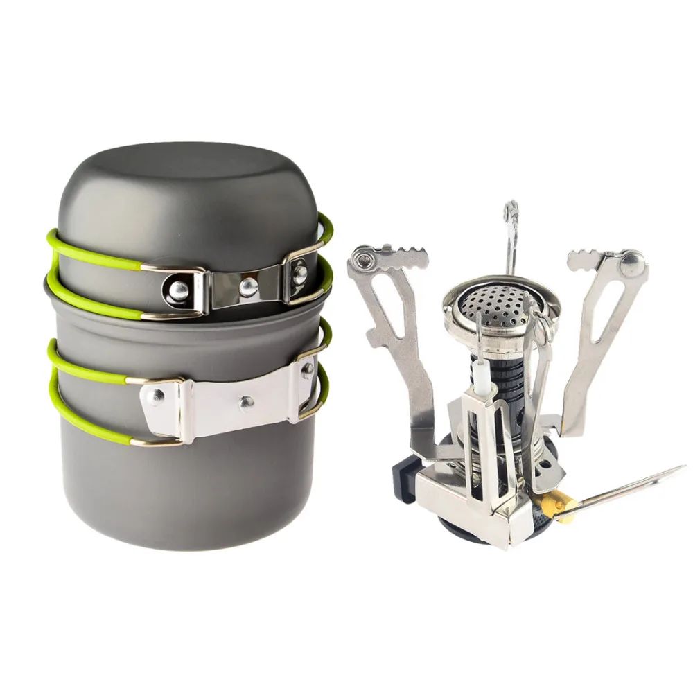 1 Set Outdoor Camping Backpacking Picnic Cookware Cooking Tool Set Pot Pan and Piezo Ignition Canister Stove travel Cookware
1 Set Outdoor Camping Backpacking Picnic Cookware Cooking Tool Set Pot Pan and Piezo Ignition Canister Stove travel Cookware