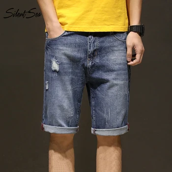 Silentsea New Streetwear Men Ripped Jeans Short Summer Clothing Retro Holes Casual Straight Denim Shorts Male Big Size
Silentsea New Streetwear Men Ripped Jeans Short Summer Clothing Retro Holes Casual Straight Denim Shorts Male Big Size