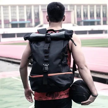 

Men Gym Bags Outdoor Sport Large Capacity Basketball Backpack Rugby Hiking Double Shoulder Bag Laptop Rucksack Training Pack