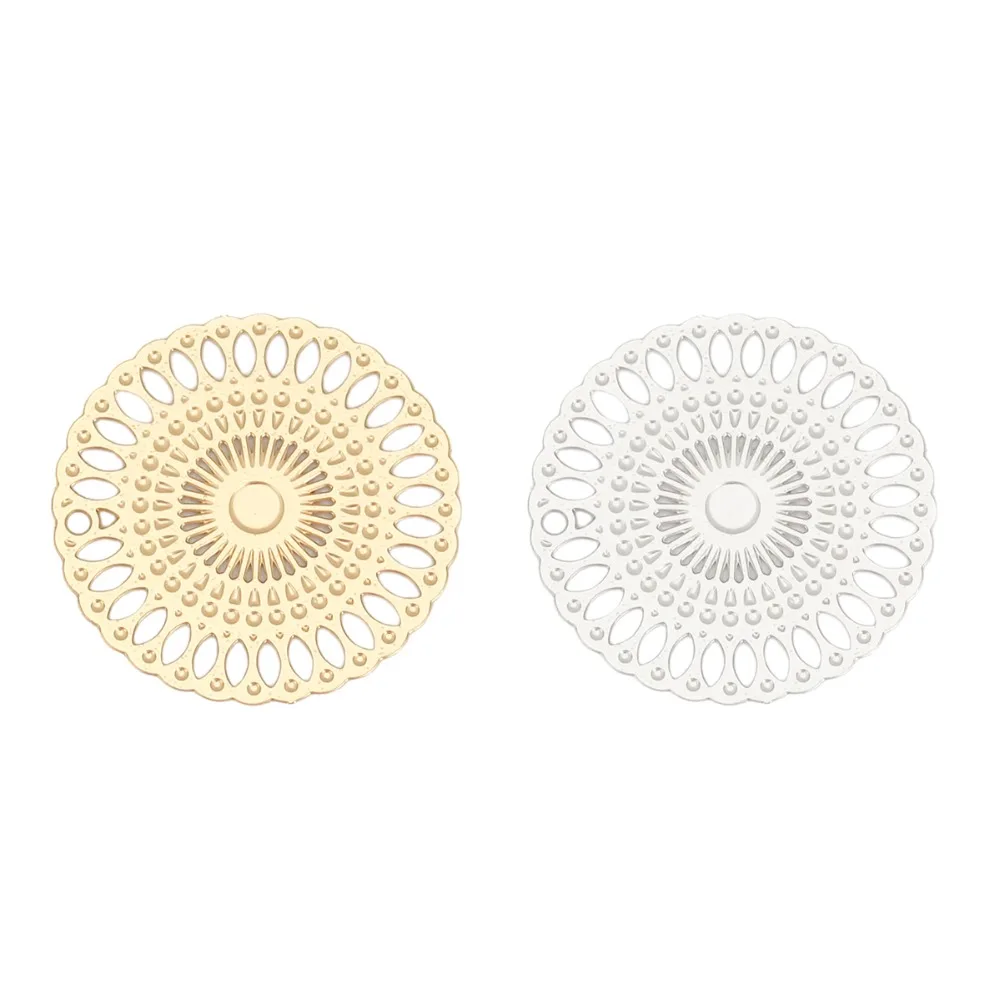 DoreenBeads Fashion Iron Based Alloy Filigree Stamping Connectors Round Silver Tone Gold Color DIY Charms 20mm Dia, 10 PCs
DoreenBeads Fashion Iron Based Alloy Filigree Stamping Connectors Round Silver Tone Gold Color DIY Charms 20mm Dia, 10 PCs