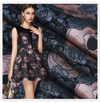 140cm Width Retro Pink Skull Rose Polyester Brocade Jacquard Fabric for Woman Autumn Winter Dress Skirt Coat Sewing-AF925
140cm Width Retro Pink Skull Rose Polyester Brocade Jacquard Fabric for Woman Autumn Winter Dress Skirt Coat Sewing-AF925