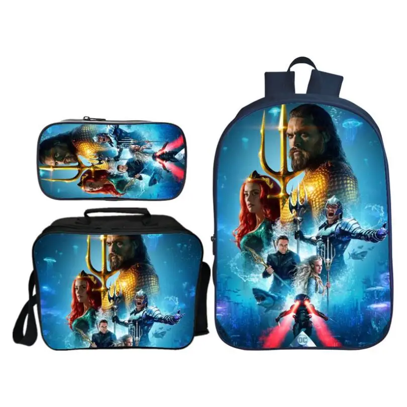 New Arrivals 3Pcs/Set Hot Movie Aquaman Printing School Backpack for Children Student School Bag for Girls Boys Bookbag Mochila
New Arrivals 3Pcs/Set Hot Movie Aquaman Printing School Backpack for Children Student School Bag for Girls Boys Bookbag Mochila