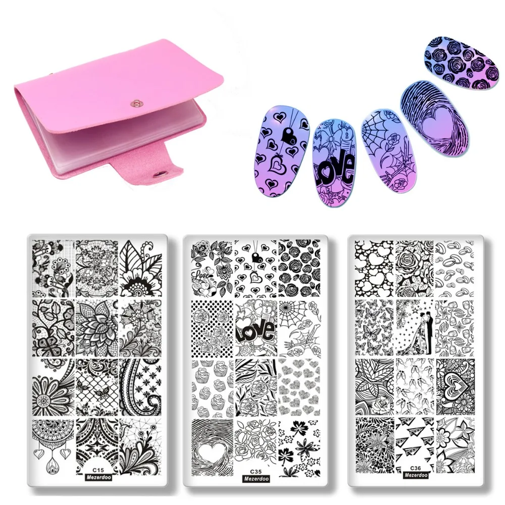 Wedding Love Lace Flower Plates Holder Empty Case Rectangular Storage Nail Art Stamping Plates Manicure Tools Templates 4pc/set
Wedding Love Lace Flower Plates Holder Empty Case Rectangular Storage Nail Art Stamping Plates Manicure Tools Templates 4pc/set
