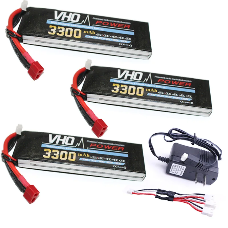 VHO RC Drone LiPo battery 3pcs 2S 7.4V 3300mAh 30C and UL charger For RC Airplane Helicopter Quadrotor Truck Li-ion battery
VHO RC Drone LiPo battery 3pcs 2S 7.4V 3300mAh 30C and UL charger For RC Airplane Helicopter Quadrotor Truck Li-ion battery