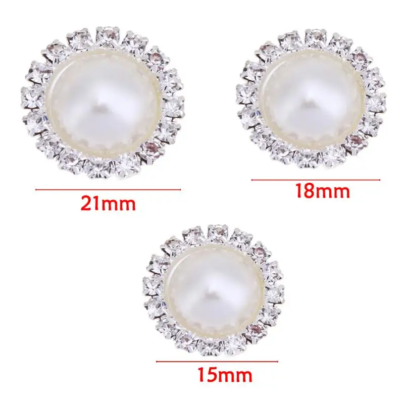 10pcs DIY Round Flat Bottom Rhinestone Button Pearl Button for Wedding Dress Decoration Gift Home Sewing Decor
10pcs DIY Round Flat Bottom Rhinestone Button Pearl Button for Wedding Dress Decoration Gift Home Sewing Decor