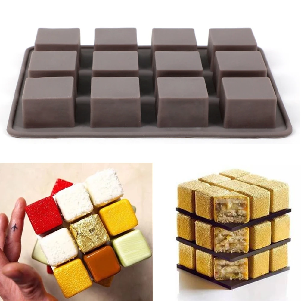 Square Chocolate Fondant Silicone Mold Cake Biscuits Pastry Mould Soap Ice Cube Candy Molds Fondant Cake DIY Baking Tools
Square Chocolate Fondant Silicone Mold Cake Biscuits Pastry Mould Soap Ice Cube Candy Molds Fondant Cake DIY Baking Tools
