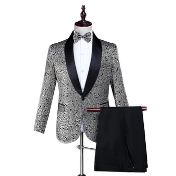 Men's suit new hot sale printing casual single button men's suit two-piece suit (jacket + pants) men's formal banquet dress
Men's suit new hot sale printing casual single button men's suit two-piece suit (jacket + pants) men's formal banquet dress