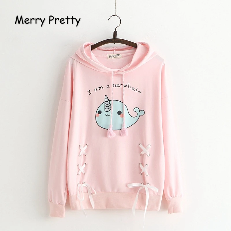 MERRY PRETTY Cartoon Unicorn Print Hooded Sweatshirts 2018 Autumn Long Sleeve Cooton Cute Pullovers Femme Lace Up Sweet Hoodies
MERRY PRETTY Cartoon Unicorn Print Hooded Sweatshirts 2018 Autumn Long Sleeve Cooton Cute Pullovers Femme Lace Up Sweet Hoodies