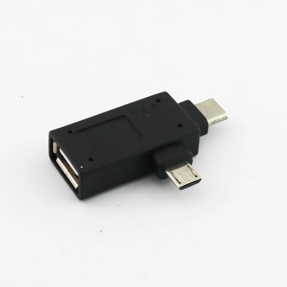 1pc 2 In 1 Micro Male Plug and USB 3.1 Type C Male Plug To USB 2.0 Female Jack OTG Converter Adapter Black
1pc 2 In 1 Micro Male Plug and USB 3.1 Type C Male Plug To USB 2.0 Female Jack OTG Converter Adapter Black