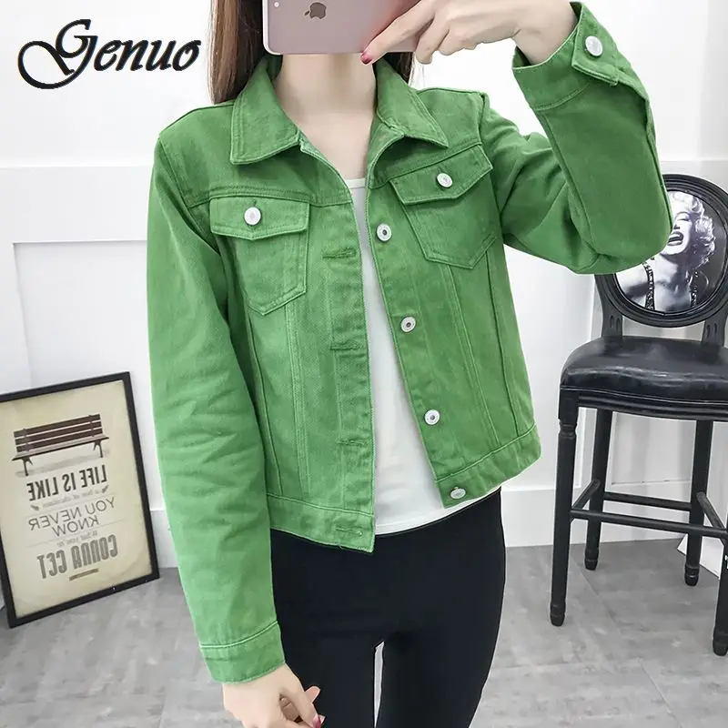 Denim Jacket Women Short Jeans Overcoat Ladies Jackets Tops Turn Down Collar Slim White Black Jeans Top For Women High Quality
Denim Jacket Women Short Jeans Overcoat Ladies Jackets Tops Turn Down Collar Slim White Black Jeans Top For Women High Quality