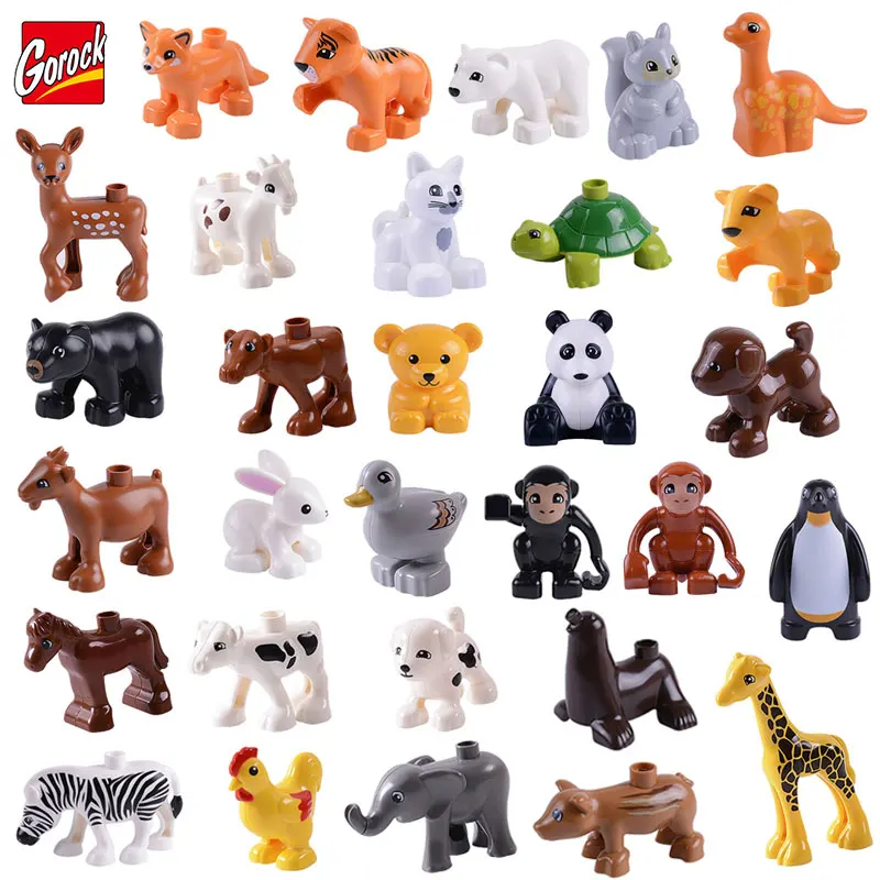 GOROCK Original Animals Zoo Large Particles Building Block Model Big Size Brick DIY Baby Kids Educational Toys Compatible Duploe
GOROCK Original Animals Zoo Large Particles Building Block Model Big Size Brick DIY Baby Kids Educational Toys Compatible Duploe