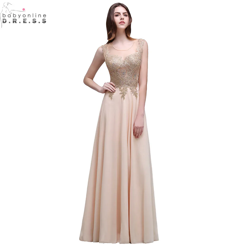 Robe Soiree New Champagne Lace Embroidery Beaded Long Evening Dress Sexy Sheer Back Chiffon Evening Party Dresses
Robe Soiree New Champagne Lace Embroidery Beaded Long Evening Dress Sexy Sheer Back Chiffon Evening Party Dresses