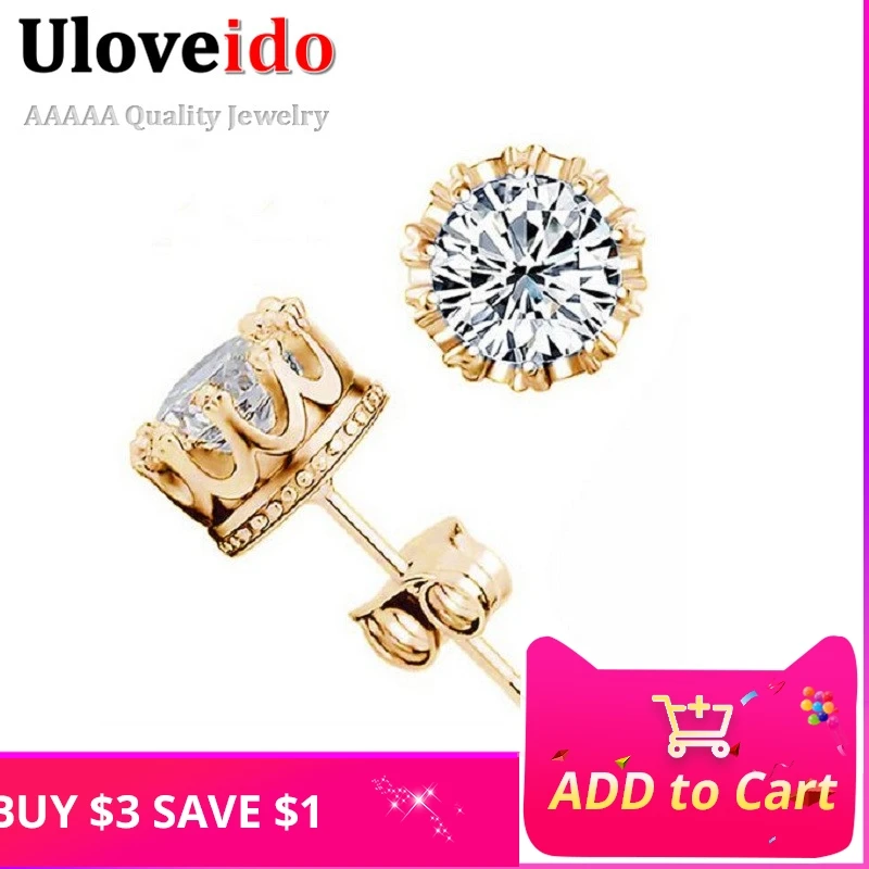 Uloveido Earrings for Women Silver Color Crystal Cute Earings Cubic Zirconia Women's Bigiotteria Cristallo New Year Gifts Y048
Uloveido Earrings for Women Silver Color Crystal Cute Earings Cubic Zirconia Women's Bigiotteria Cristallo New Year Gifts Y048