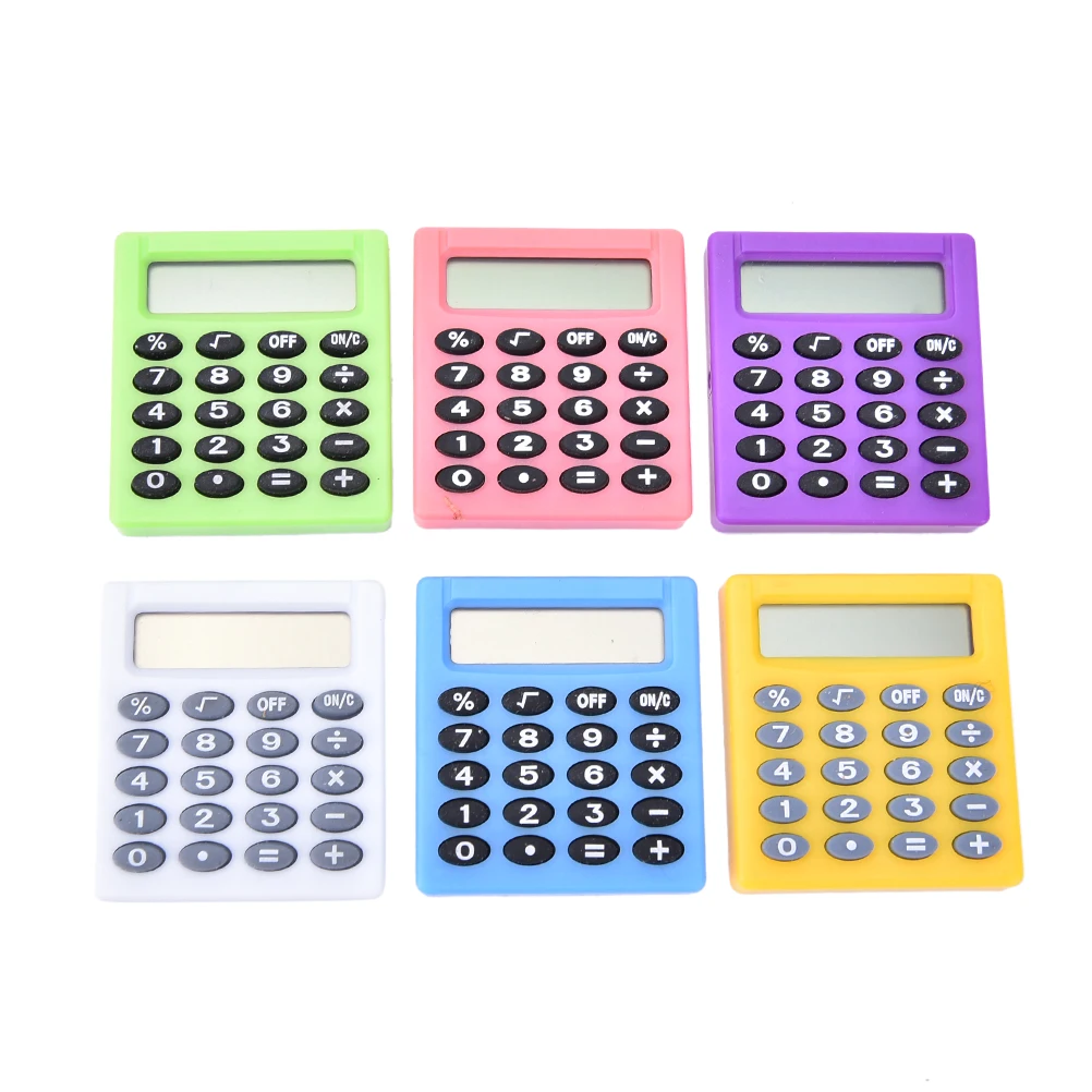 New 1PCS Student Mini Electronic Calculator Candy Color Calculating Office Supplies Gift coin battery Calculators
New 1PCS Student Mini Electronic Calculator Candy Color Calculating Office Supplies Gift coin battery Calculators