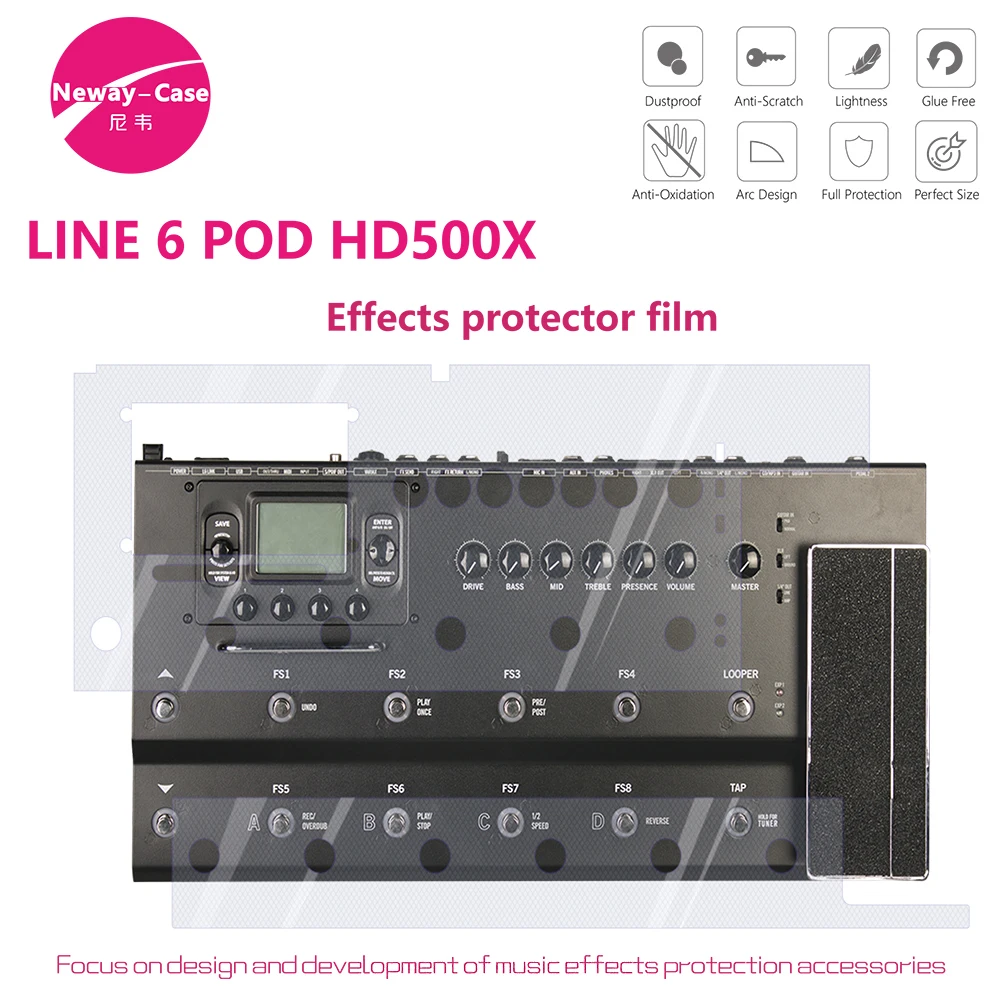 Neway-Case Electric Guitar Effects Protector Film For LINE 6 POD HD500X Guitar Effect Pedal Case Accessories
Neway-Case Electric Guitar Effects Protector Film For LINE 6 POD HD500X Guitar Effect Pedal Case Accessories