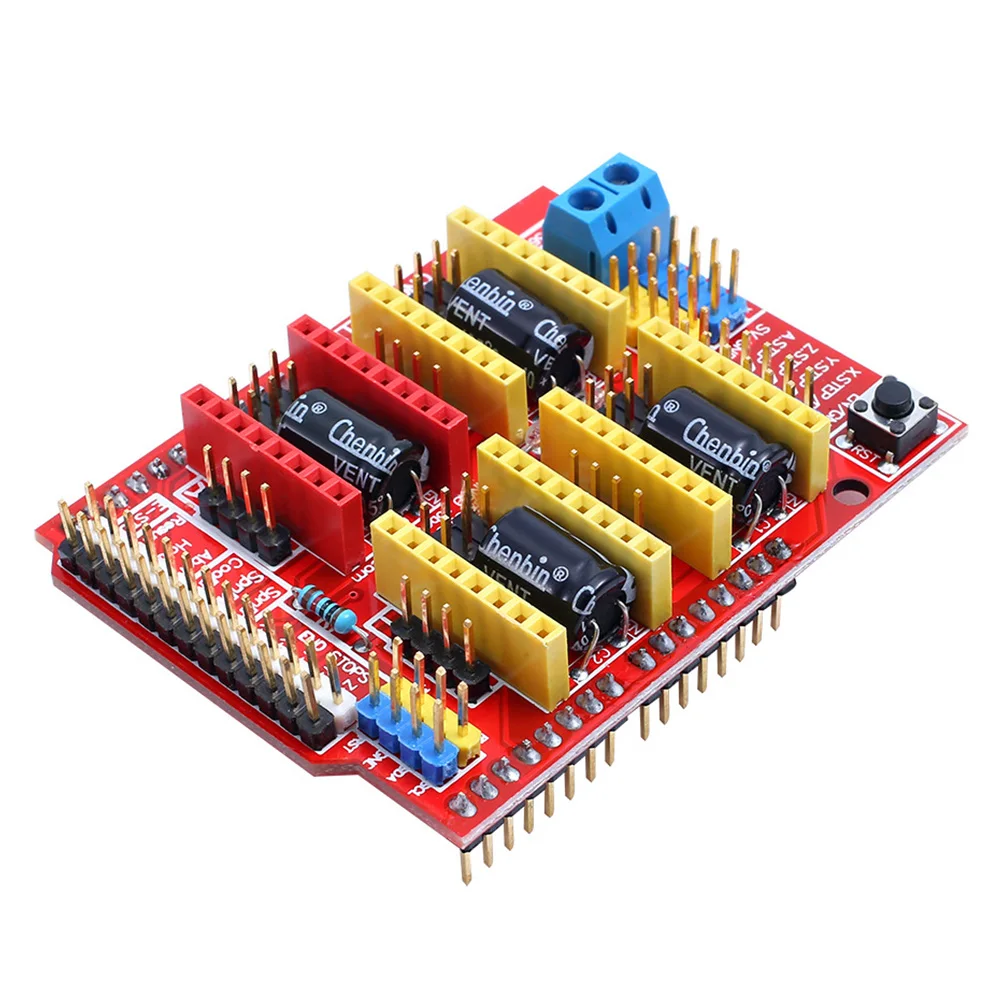 Stepper Expansion Board Replacement Motor Driver CNC Shield 3D Printer Parts V3.0 Kits With Heatsink Useful For Arduino UNO R3
Stepper Expansion Board Replacement Motor Driver CNC Shield 3D Printer Parts V3.0 Kits With Heatsink Useful For Arduino UNO R3