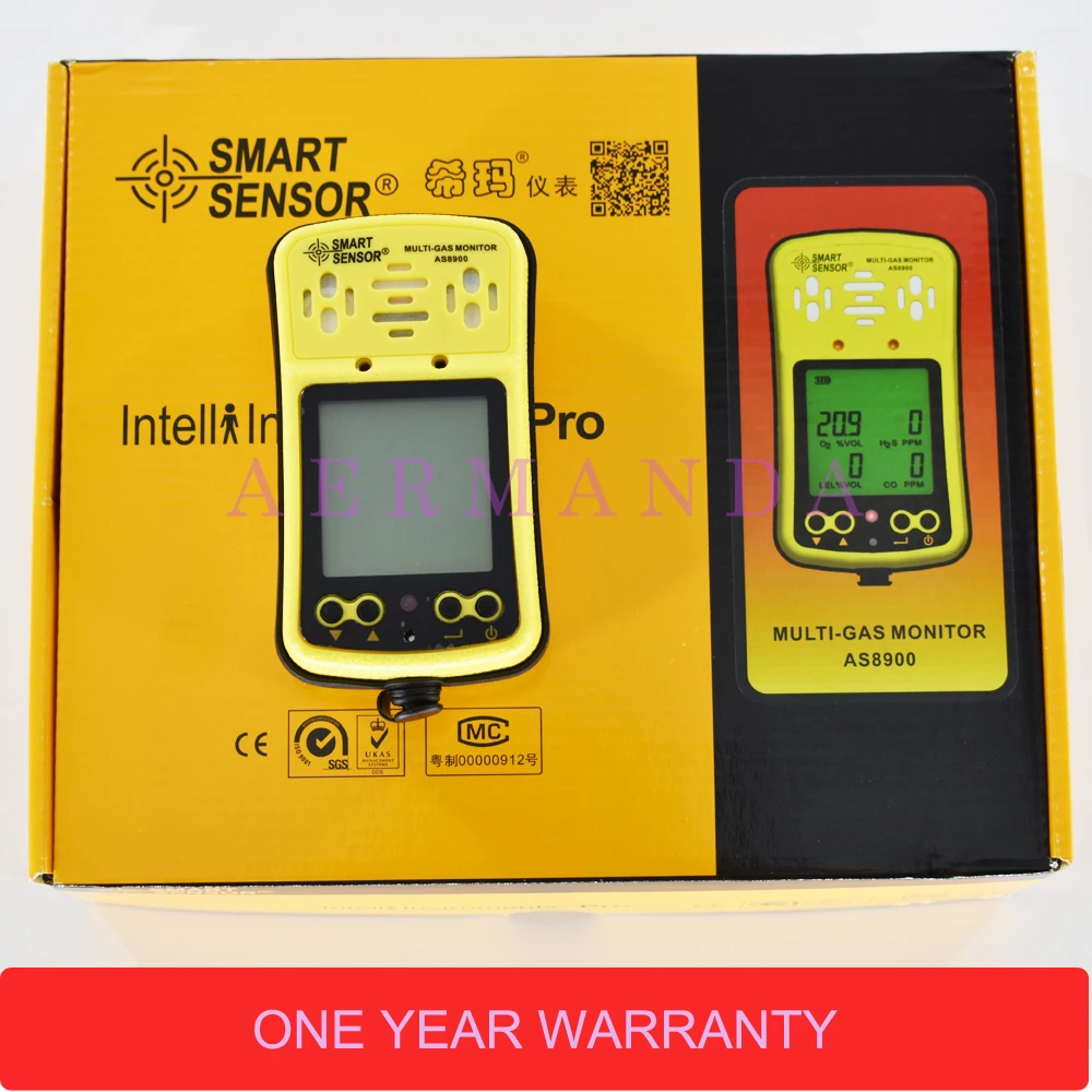 Portable Multi Gas Monitor Detector 4 in 1 Smart Sensor AS8900 CO O2 H2S Combustible gas leakage detection
Portable Multi Gas Monitor Detector 4 in 1 Smart Sensor AS8900 CO O2 H2S Combustible gas leakage detection