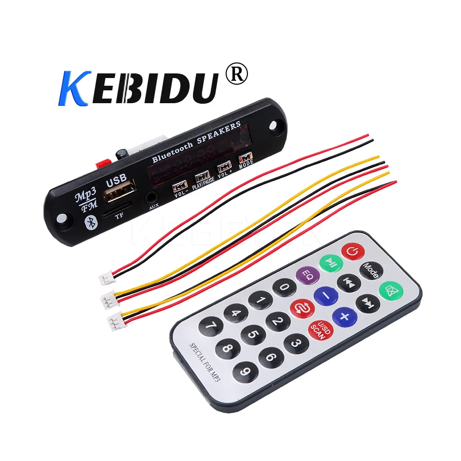Беспроводной Bluetooth декодер kebidu 12 в MP3 WMA плата аудио модуль USB TF радио для