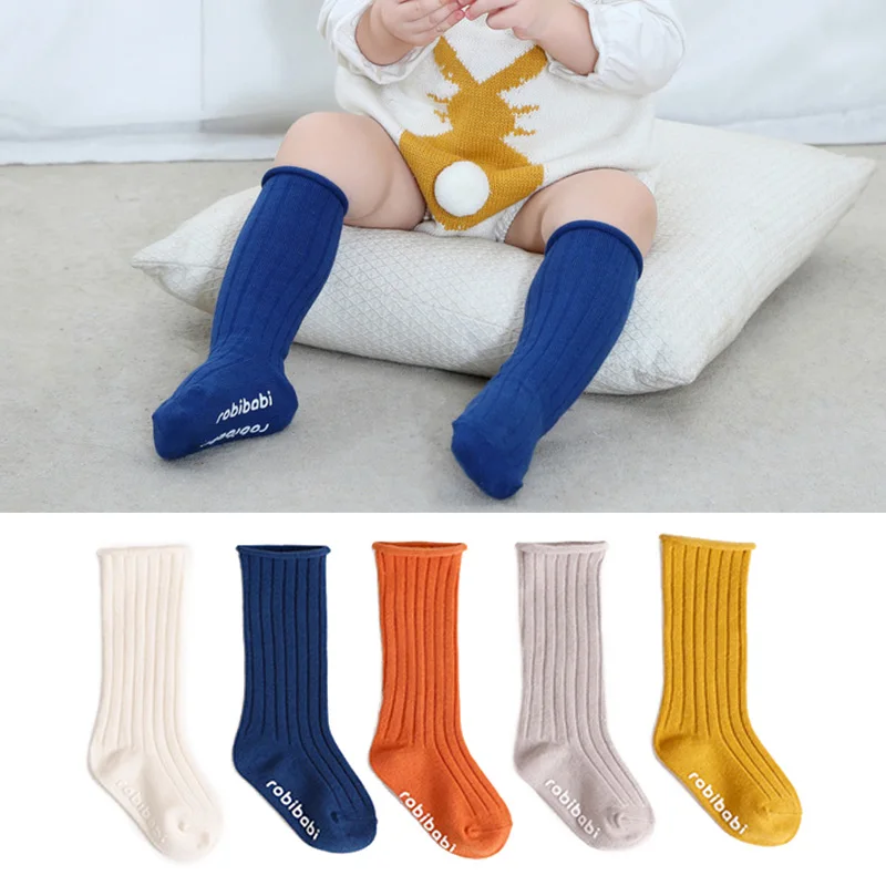 Baby Socks Cute Baby Girl Boy Anti Slip Long Socks Solid Color Vertical Striped Sock Double Needle Knit Cotton Kids Socks sokken
Baby Socks Cute Baby Girl Boy Anti Slip Long Socks Solid Color Vertical Striped Sock Double Needle Knit Cotton Kids Socks sokken