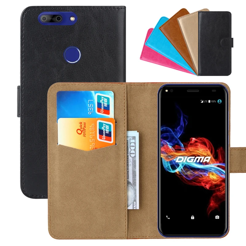 Luxury Wallet Case For Digma LINX Rage 4G PU Leather Retro Flip Cover Magnetic Fashion Cases Strap | Мобильные телефоны и