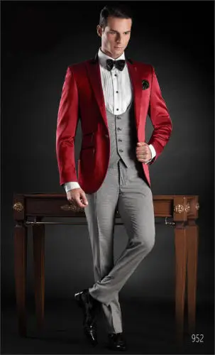 Red Coat With Grey Vest And Pant Wedding Men Suit Groom Prom Tuxedo Terno Masculino Men Suits 3 Pieces ( Jacket+Pants+Vest)
Red Coat With Grey Vest And Pant Wedding Men Suit Groom Prom Tuxedo Terno Masculino Men Suits 3 Pieces ( Jacket+Pants+Vest)