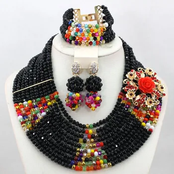 Chunky Black Multicolor African Wedding Crystal Beads Set 2017 Engagement Party Lady Jewelry Set Free Shipping WA612
Chunky Black Multicolor African Wedding Crystal Beads Set 2017 Engagement Party Lady Jewelry Set Free Shipping WA612