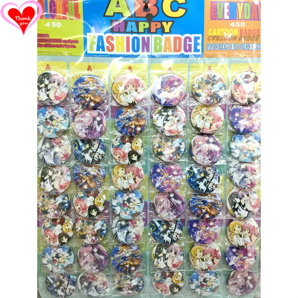 Puella Magi Madoka Magica 45MM 16/24/32/40/48 pcs lot PIN BACK BADGE BUTTON BROOCH PARTY BAG GIFT TOY CLOTH Cartoon& anime
Puella Magi Madoka Magica 45MM 16/24/32/40/48 pcs lot PIN BACK BADGE BUTTON BROOCH PARTY BAG GIFT TOY CLOTH Cartoon& anime