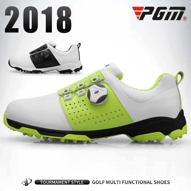 Golf Shoes Men Waterproof Comfortable Knob System Sneakers Male Soft Leather Spikers Screw Locking Device Sneakers Shoes D0473
Golf Shoes Men Waterproof Comfortable Knob System Sneakers Male Soft Leather Spikers Screw Locking Device Sneakers Shoes D0473