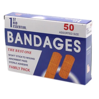 50Pcs/Box Breathable Anti-Bacteria Adhesive Wound Paster Bandage Sticker Medical Healing Band Hemostasis First Aid Kit Supplies
50Pcs/Box Breathable Anti-Bacteria Adhesive Wound Paster Bandage Sticker Medical Healing Band Hemostasis First Aid Kit Supplies