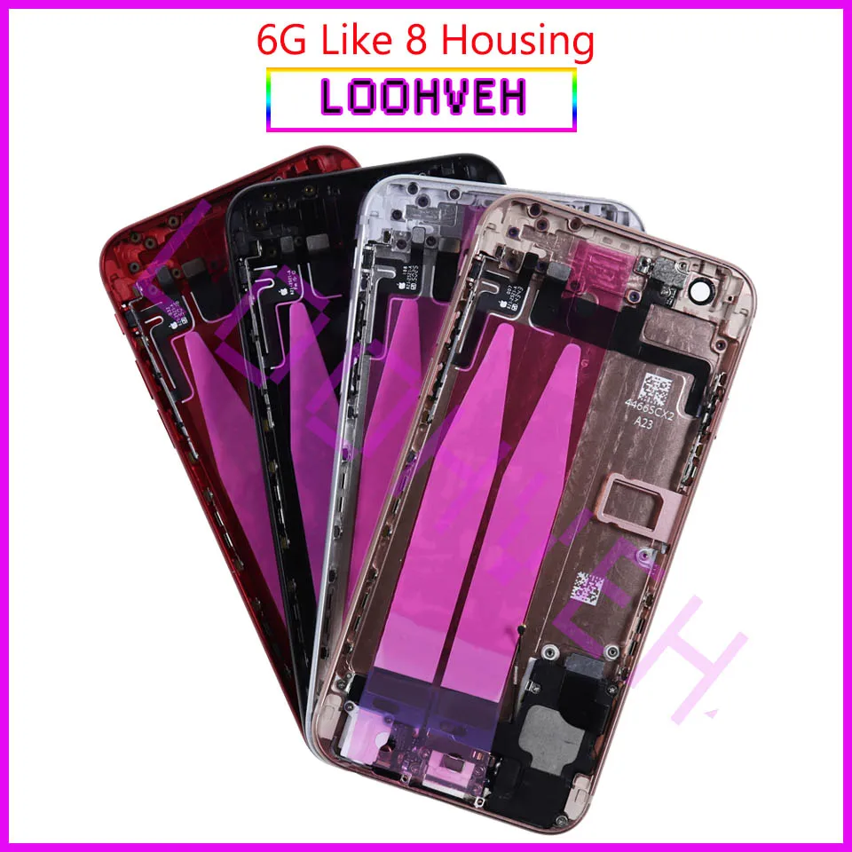 For IPhone 6 6G 6 plus Like 8 or 8 plus Style full Housing Assembly Battery Cover Door Rear Chassis Frame Back Cover
For IPhone 6 6G 6 plus Like 8 or 8 plus Style full Housing Assembly Battery Cover Door Rear Chassis Frame Back Cover