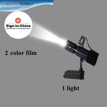 20W Track Rail Rotation Patterns LED Advertising Logo Projector Light (1 Light + 1 Two Colors Film)
20W Track Rail Rotation Patterns LED Advertising Logo Projector Light (1 Light + 1 Two Colors Film)