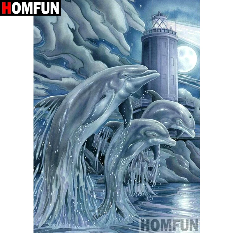 HOMFUN 5D DIY Diamond Painting Full Square/Round Drill "Animal dolphin" Embroidery Cross Stitch gift Home Decor Gift A09287
HOMFUN 5D DIY Diamond Painting Full Square/Round Drill "Animal dolphin" Embroidery Cross Stitch gift Home Decor Gift A09287