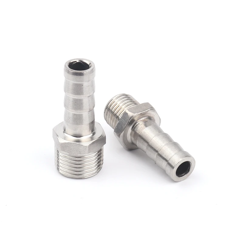 1/4" 3/8" 1/2" Thread 8mm 10mm Stainless Steel Pagoda Connector Irrigation Water Hose Connector Gas Soft Tube Adapters
1/4" 3/8" 1/2" Thread 8mm 10mm Stainless Steel Pagoda Connector Irrigation Water Hose Connector Gas Soft Tube Adapters