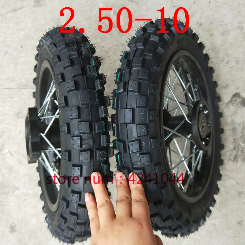 2.50-10 Front or Rear Rims tyres Wheels for Trail Off Road Dirt Bike Motocross Mini 2.50-10 10" Rims tires
2.50-10 Front or Rear Rims tyres Wheels for Trail Off Road Dirt Bike Motocross Mini 2.50-10 10" Rims tires