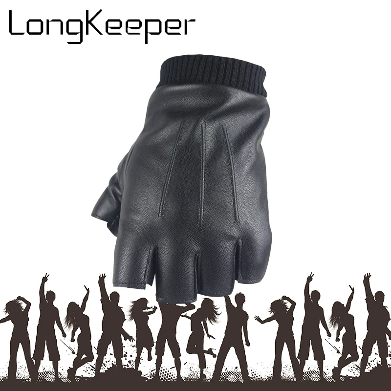 Half Finger PU Leather Gloves Women Men Black Adult Mittens handschoenen Fingerless Driving Show Dance Accessories guantes mujer
Half Finger PU Leather Gloves Women Men Black Adult Mittens handschoenen Fingerless Driving Show Dance Accessories guantes mujer