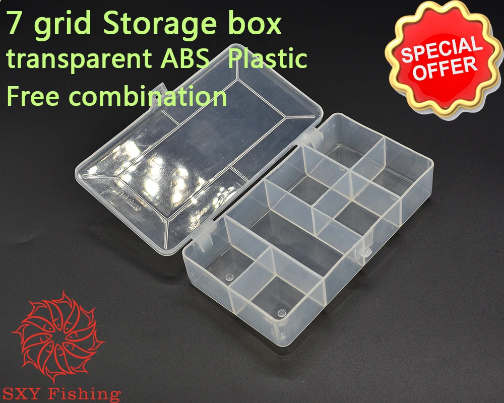 SXY FISHING 7 grid Transparent ABS Plastic Storage box Environmental Protection Tool box Colorless and tasteless part Tool box
SXY FISHING 7 grid Transparent ABS Plastic Storage box Environmental Protection Tool box Colorless and tasteless part Tool box
