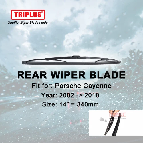 Rear Wiper Blade for Porsche Cayenne (2002-2010) 1pc 14" 340mm,Car Rear Windscreen Wipers,Back Window Windshield Wiper Blades
Rear Wiper Blade for Porsche Cayenne (2002-2010) 1pc 14" 340mm,Car Rear Windscreen Wipers,Back Window Windshield Wiper Blades