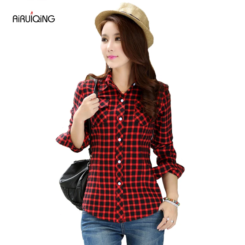 streetwear topsFashion Plaid Shirt Female College style women's Blouses Long Sleeve Flannel Shirt Plus Size Cotton Blusas Office
streetwear topsFashion Plaid Shirt Female College style women's Blouses Long Sleeve Flannel Shirt Plus Size Cotton Blusas Office