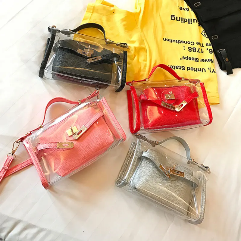 Fashion Women's PVC Clear Transparent Shoulder Bag Tote Girls Multifunction Crossbody Bags Summer Handbag New 2018 Purse and Bag
Fashion Women's PVC Clear Transparent Shoulder Bag Tote Girls Multifunction Crossbody Bags Summer Handbag New 2018 Purse and Bag