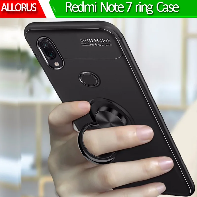 Магнитное кольцо держатель на палец чехол для xiaomi redmi note 7 чехол/ силиконовый