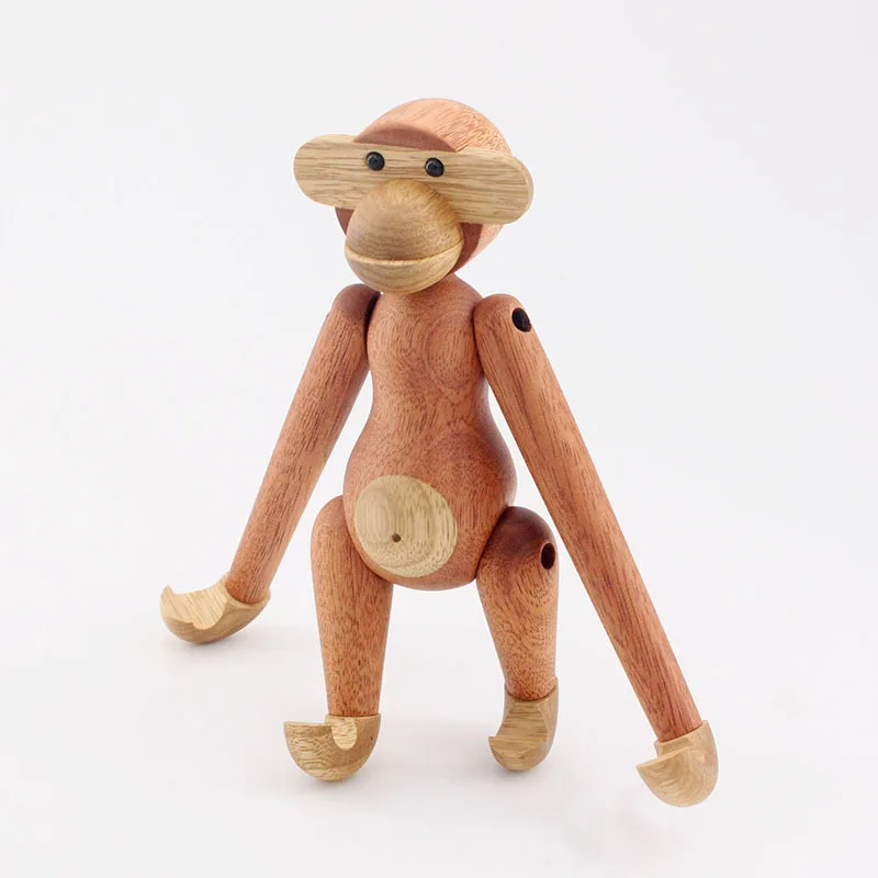 20cm Denmark Wooden Monkey Solid Sapele Wood Joint Rotatable Figurines Statue Elegant Nordic Craft Soft Outfit Children Gift
20cm Denmark Wooden Monkey Solid Sapele Wood Joint Rotatable Figurines Statue Elegant Nordic Craft Soft Outfit Children Gift