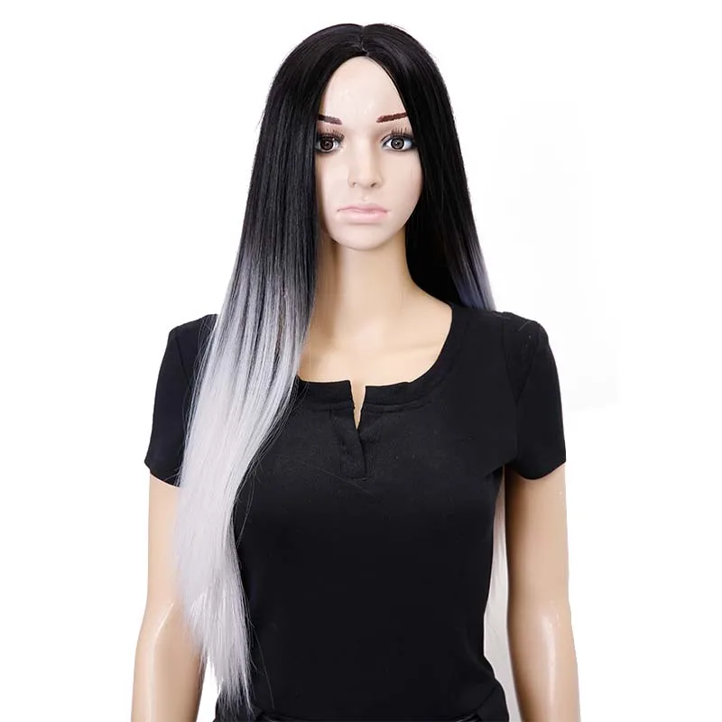 26"Long Wigs Grey Wig Straight Synthetic Wigs For Women Fashion Sexy Gray Black Natrual Gradient Long Cosplay Wigs 
26"Long Wigs Grey Wig Straight Synthetic Wigs For Women Fashion Sexy Gray Black Natrual Gradient Long Cosplay Wigs