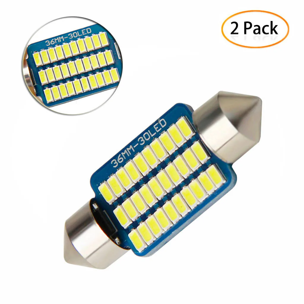 2PCS 36MM 3014 30SMD LED Car Festoon Dome Interior Map Reading Light Bulb White High ability of shock resistant Luz del coche 8Z
2PCS 36MM 3014 30SMD LED Car Festoon Dome Interior Map Reading Light Bulb White High ability of shock resistant Luz del coche 8Z